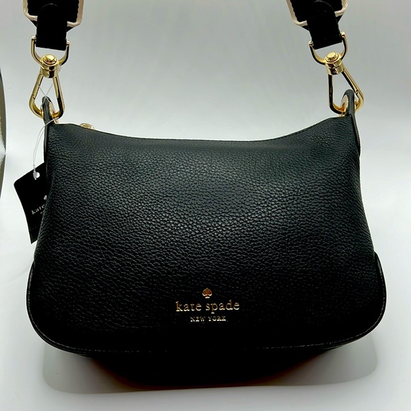 Kate Spade NWT Crossbody Pebble Black Leather Rosie Bag retail $349 - Picture 3 of 10